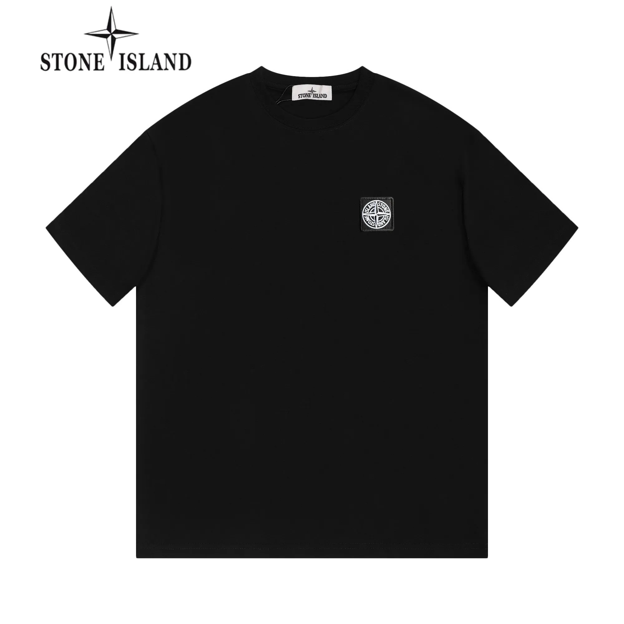 P150 STONE ISLAND Stone Island solid color logo, available at the counter, original order, fashionable and casual round neck short-sleeved T-shirt, the upper body is very unique! Eye-catching and bright, imported original fabric, 🪡 craft letter pattern decorated logo, simple yet fashionable, classic atmosphere, comfortable and breathable, handsome and stylish upper body, 2️⃣ recommended colors, size: S-2XL